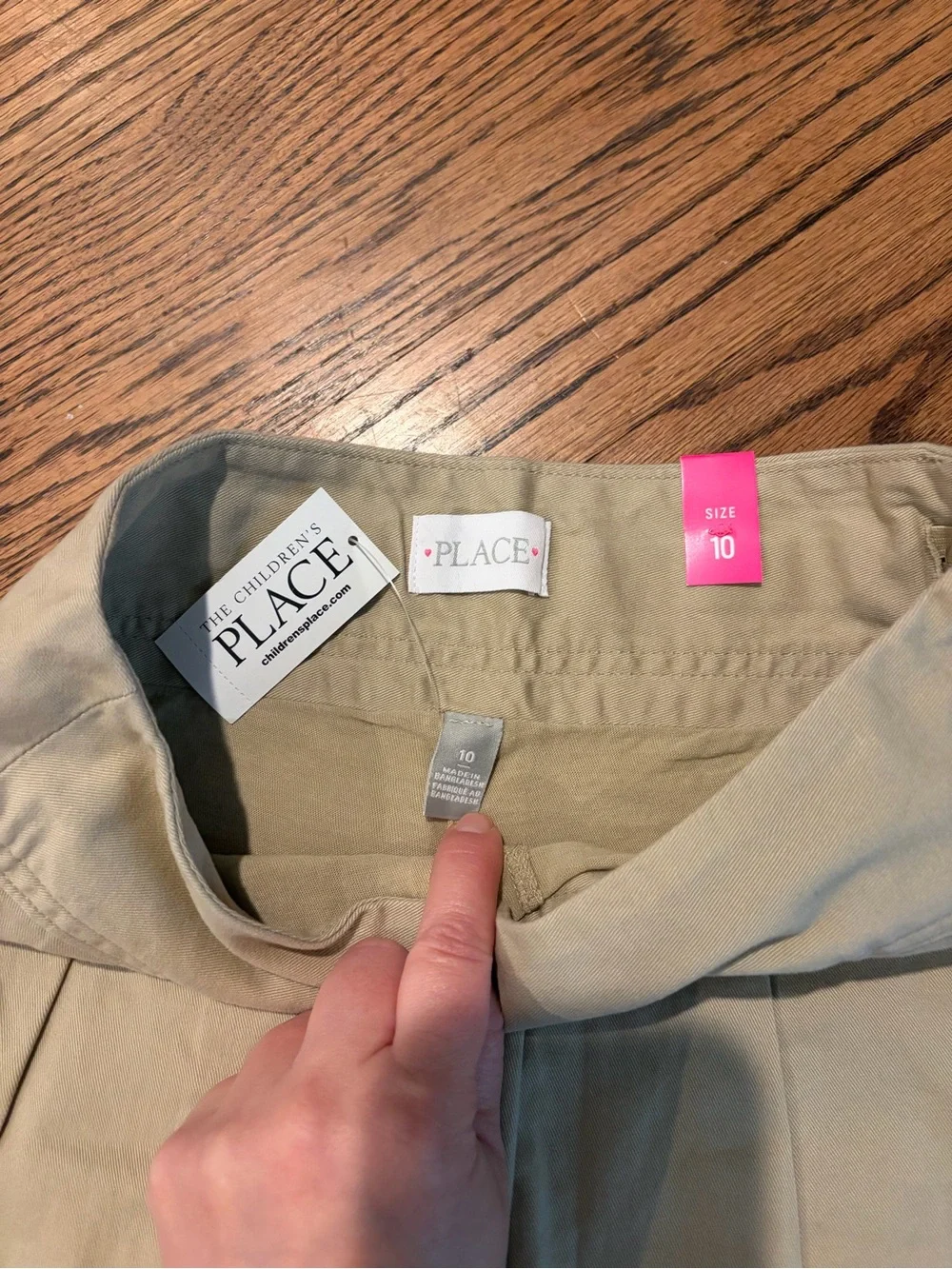 The Children's Place Khaki Pleated Skirt - Light Beige